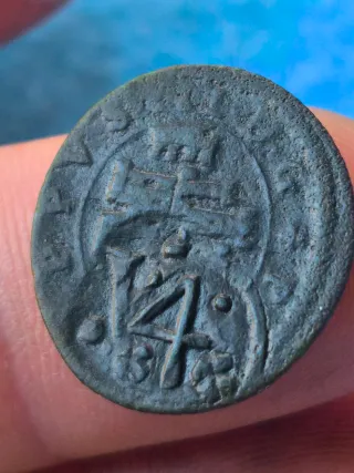 Raro !! Felipe III 2 Maravedís Resellado a 4 SEGOV