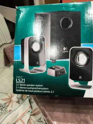 Sistema Audio Logitech Stereo Nero/Argento