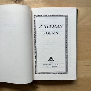 Walt Whitman Poems Everyman's Library