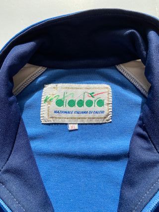 Felpa tuta Diadora anni 90 blu Italia
