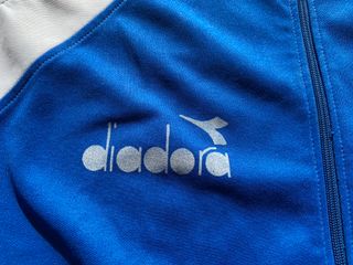 Felpa tuta Diadora anni 90 blu Italia
