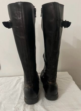 Stivali Nero Giardini Marrone Tacco Basso