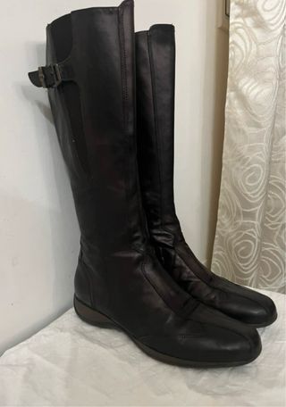 Stivali Nero Giardini Marrone Tacco Basso