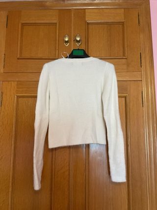 Jersey Bershka pelo blanco talla S
