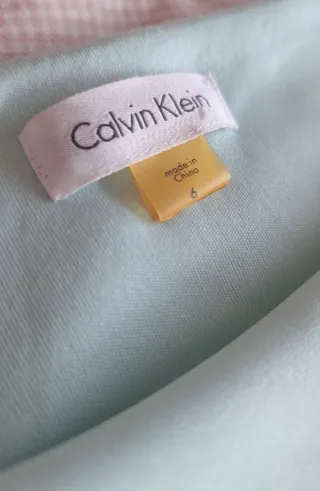 Vestido fiesta Calvin Klein verde agua casi nuevo