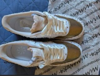 Nike Air Force 1 Custom Donna Oro Bianco