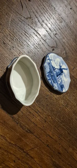 Portagioie Delft ceramica blu e bianco