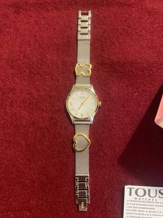 Reloj Tous Corazón Dorado y Plateado