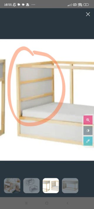 Litera Kura 90x200 reversible de ikea