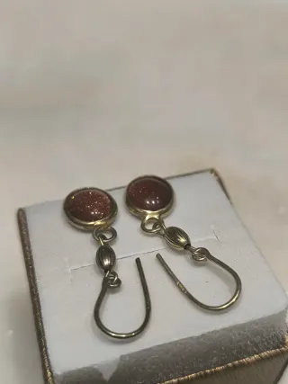 Orecchini Argento 800 Pietra Avventurina