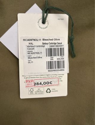 Barbour Corbridge Casual XXL Verde Oliva