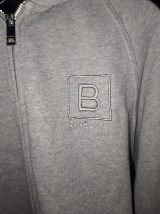 Felpa Burberry Grigia con Zip