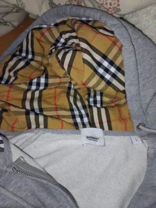 Felpa Burberry Grigia con Zip