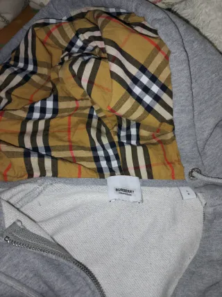 Felpa Burberry Grigia con Zip