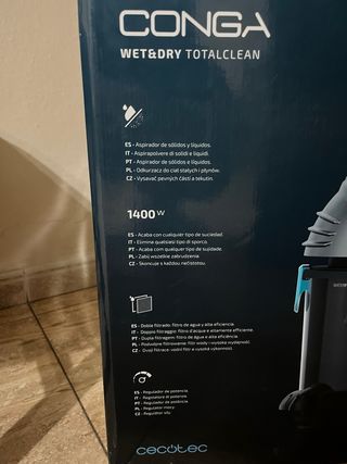 Aspiradora Cecotec Conga Wet&Dry 1400W