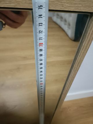 Armario baño madera y cristal