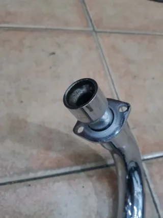 Tubo de escape cromado para moto