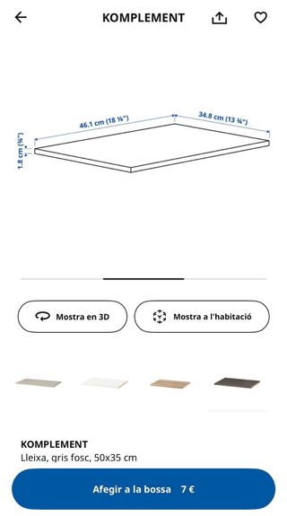 Ikea Komplement Balda Gris Oscuro