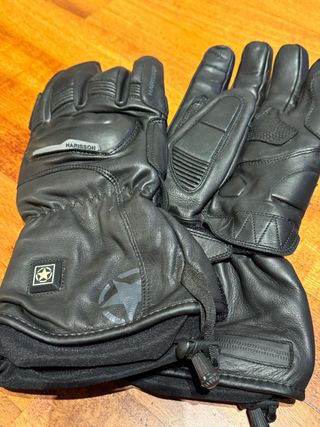 Guanti da moto in pelle neri Taglia XL-10