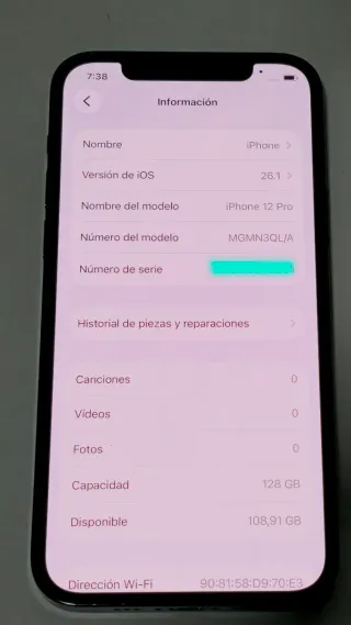iPhone 12 Pro 128GB Plata