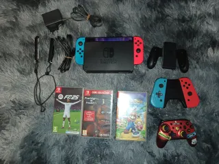 Nintendo Switch + 4 Juegos + Accesorios