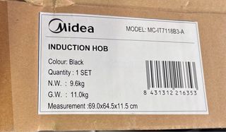 EncimeVitrocerámica Inducción Midea 69.0x64.5x11.5