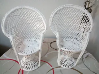 Butacas Mimbre Para Peluche (2 uds)