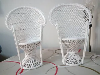 Butacas Mimbre Para Peluche (2 uds)