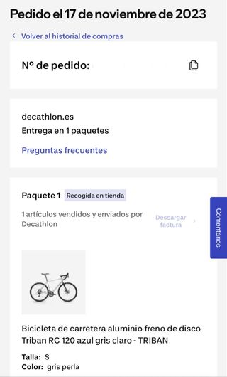 Bicicleta Triban RC 120 Talla S - Como NUEVA