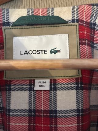 Chaqueta Harrington Lacoste Talla L Beige