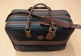 Maleta Gucci Vintage Negra Marrón