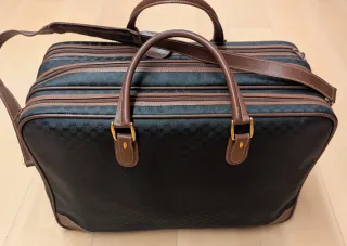 Maleta Gucci Vintage Negra Marrón