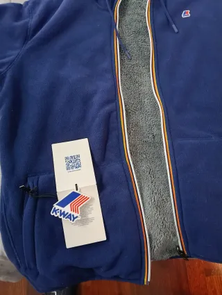 K-Way Giacca Polar Reversibile Blu/Grigio