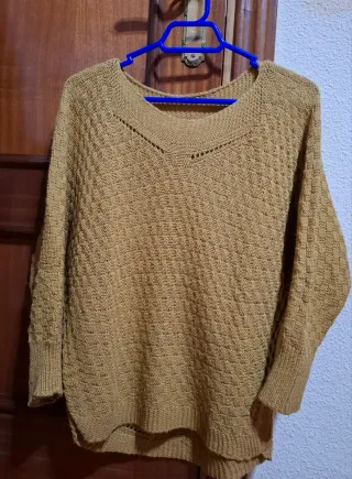 Jersey punto mostaza talla M