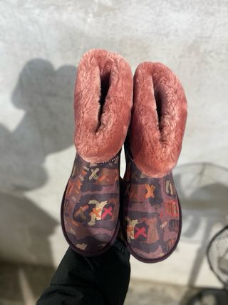 Stivaletti pelliccia rosa/viola n.37