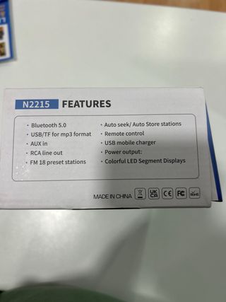 Radio Coche FM/USB/TF/MP3 Player N2215