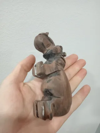 Figura Hipopótamo Madera