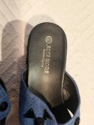 Sandalias Plataforma Tela Alta Moda Talla 41