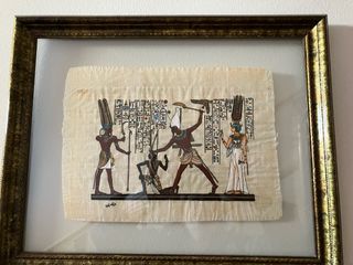 5 Papiros Egipcio Antiguo Marco Madera