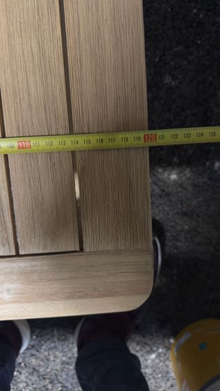 Mesa de centro exterior imitación madera