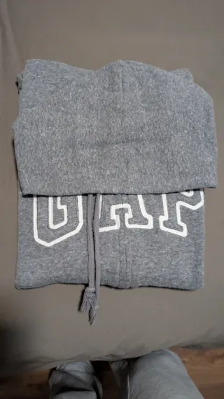 Sudadera GAP Gris Algodón con Capucha