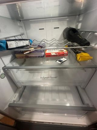 Nevera Whirlpool plateada