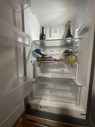 Nevera Whirlpool plateada