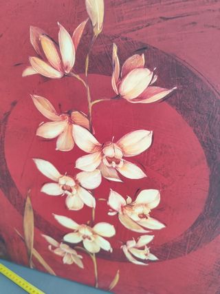 Cuadro de madera con flores