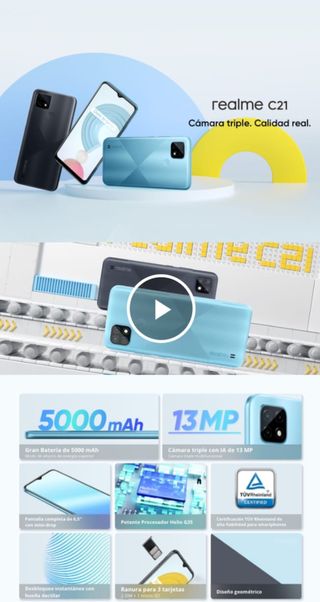 MOVIL REALME C21 ¡¡¡PRECINTADO SIN ABRIR!!!