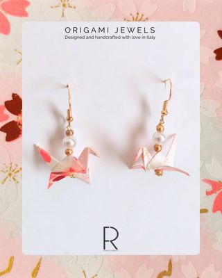 Orecchini Origami Gru fatti a mano