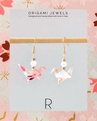 Orecchini Origami Gru fatti a mano