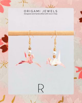 Orecchini Origami Gru fatti a mano