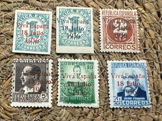 Sellos 1936 guerra civil Santa cruz de Tenerife