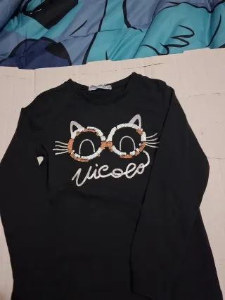 Maglia bambina nero Vicolo anni 8